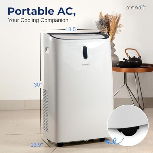 Whynter 14,000 White ARC-147WF (10,000 BTU SACC) Dual Hose Cooling Portable Air Conditioner, Dehumidifier, and Fan with Remote Control, up to 500 sq ft