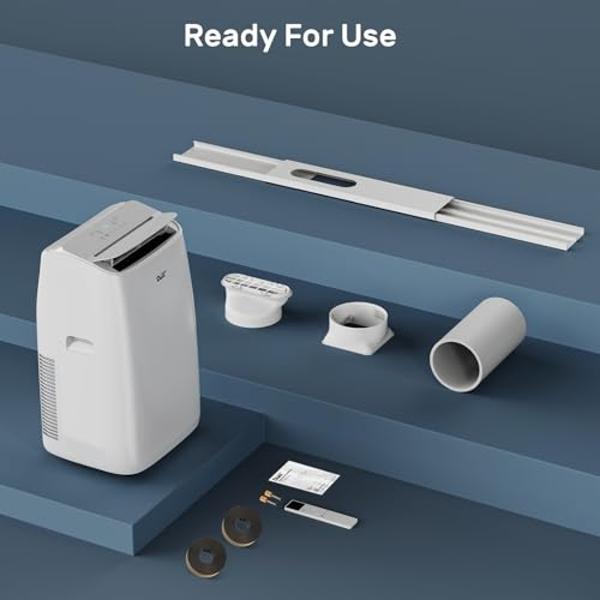 DuraComfort Portable Air Conditioners,12,000 BTU/8000 BTU (SACC) Dual Motors AC With APP for Quite,Cooling Up to 450 Sq.Ft,with Dehumidifier, Fan, Window Kit for Easy Installation,