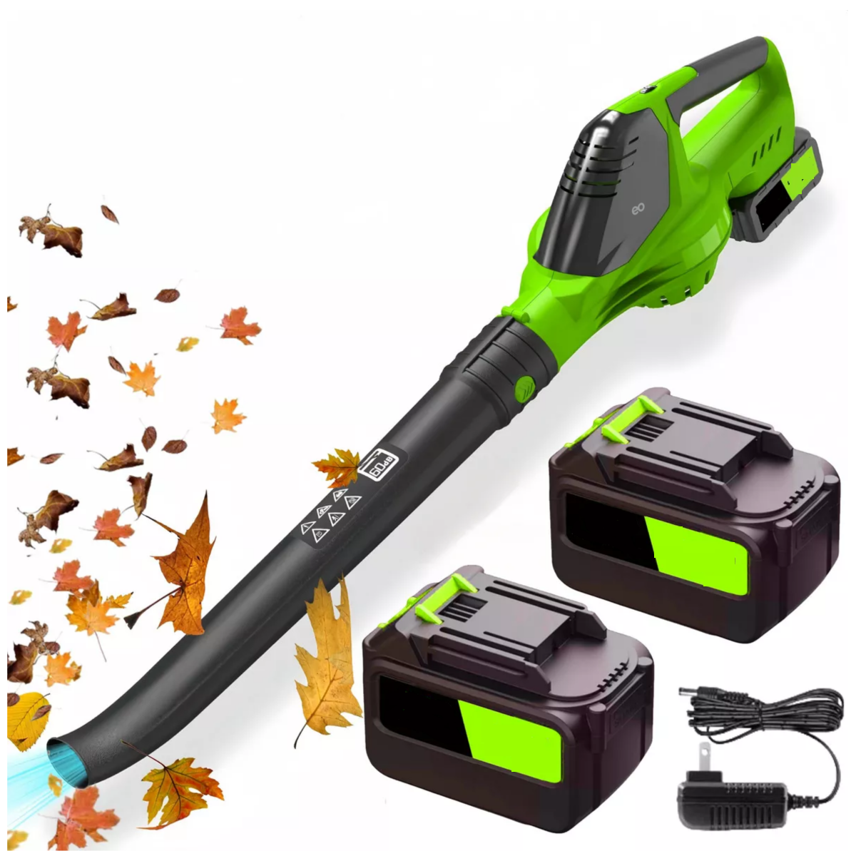 Soplador De Aire Inalámbrico Eléctrica 21v 600w 2 Batería
