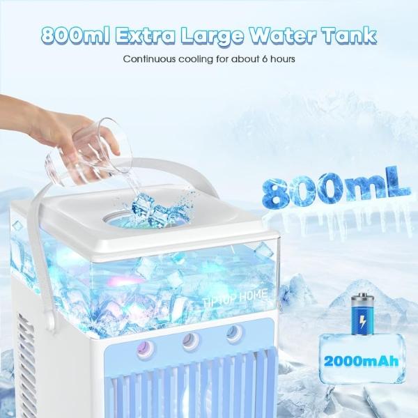 Evapolar evaCHILL Portable Air Conditioners / Mini AC Unit / Small Personal Evaporative Air Cooler and Humidifier Fan for Bedroom, Office, Car, Camping / EV-500 / Urban Gray