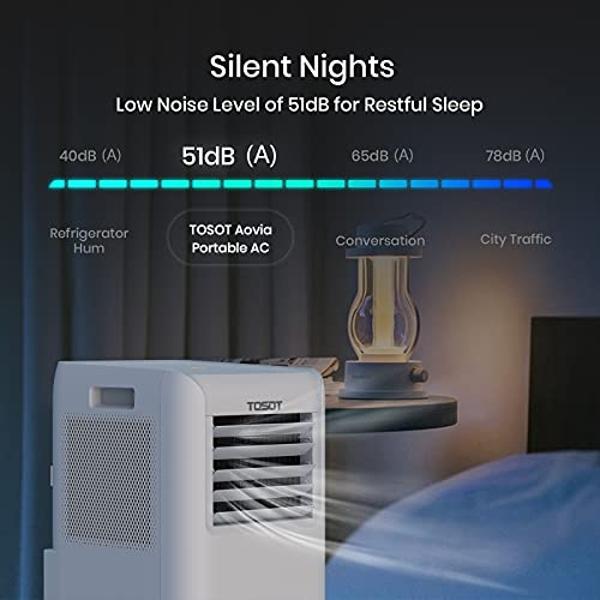 TOSOT 9,000 BTU Air Conditioner Easier to Install, Quiet and 3-in-1 Portable AC, Dehumidifier, Fan for Rooms up to 250 Sq Ft, Aovia Series, White
