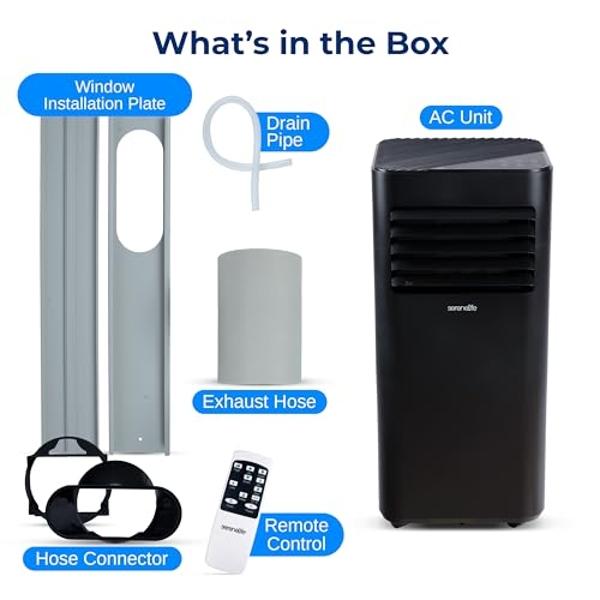 EUHOMY Portable Air Conditioners 12,000 Btu, 4 in 1 Portable Cooling AC with Heat, Dehumidifier, Fan Modes, Quiet Stand-up AC with 46dB Low Noise & Sleep Mode for Bedrooms, room up