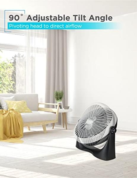 Lasko Wind Machine Air Circulator Floor Fan, 3 Speeds, Pivoting Head for Large Spaces, 20", 3300, White