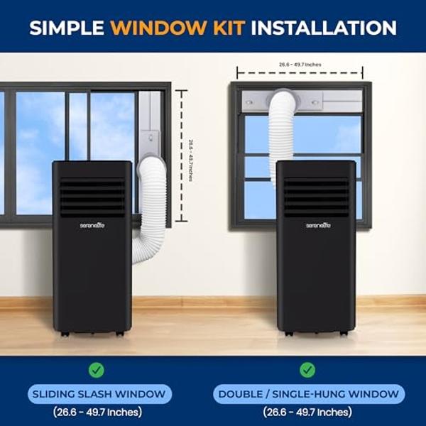 DuraComfort Portable Air Conditioner, 12000 BTU(ASHRAE) /8150 BTU (SACC) Smart AC Unit, Built-in Dehumidifier and Fan Modes, Mobile App, Cools up to 350 Sq.Ft, White