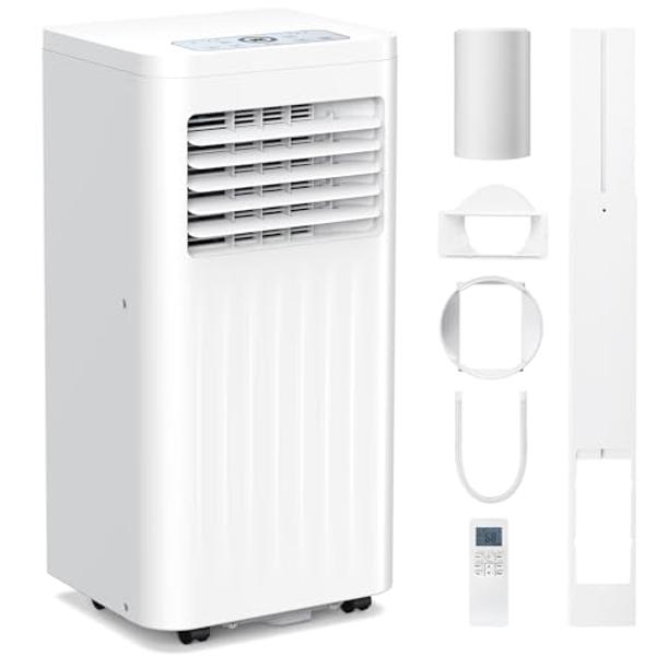 Electactic 10000 BTUs Portable Air Conditioners with Cooling, Fan, Sleep Mode, Dehumidifier, 4-IN-1 Portable AC with 24H Timer, Remote Control, Window Kit