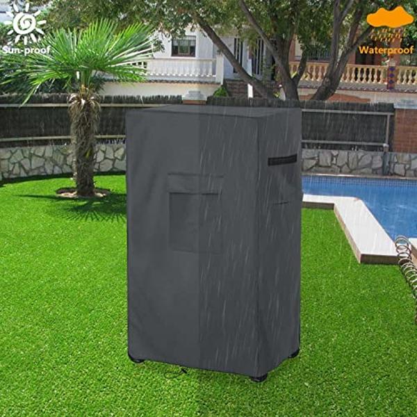 Dalema Evaporative Cooler Cover for MC37M/MC37V/MFC3600 Evaporative Cooler,Heavy Duty Waterproof Evaporative Air Cooler Cover,25"L x 18"W x 37"H Swamp Evaporative Cooler Cover,Grey