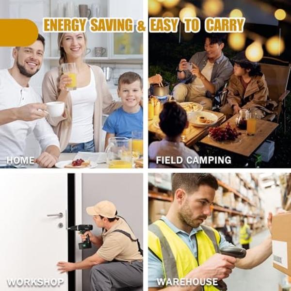 Battery Operated Solar Powered Fan, Home or Outdoor Portable Fan, Can Running 5-24 Hours, Design For Shed,Hurricane Fan,with USB Output For Emergency Situation Without Electric