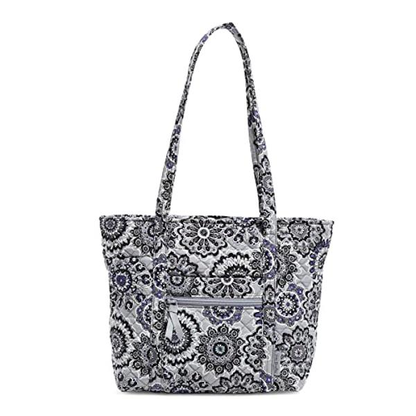 Vera Bradley Women's Cotton Small Vera Tote Bag, Tranquil Medallion - Recycled Cotton, One Size