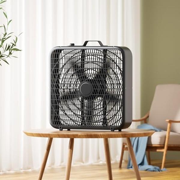 iLiving 18" Rechargeable Battery Operated Camping Floor Fan, High Velocity Portable Outdoor Fan with Metal Blade, With Built-in Lithium Battery for Whole Day Usage, 18 Inches, Mili
