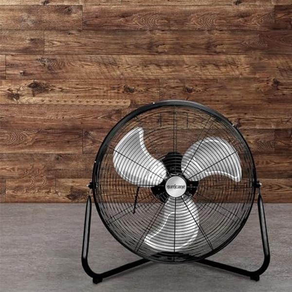 Hurricane 16" Pro Heavy Duty Orbital Floor Fan – 360 Degree Oscillation, Powerful 3-Speed Airflow with Adjustable Tilt for Home, Garage, and Workshop