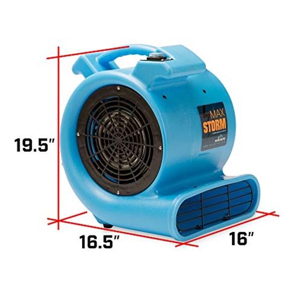 HiCFM 16" High-velocity Drum Air Circulator Fan 2800 CFM Large Airflow Turbo Shop Floor Fan with 360-degree Pivoting Head, 3-speed 1/4 HP Motor