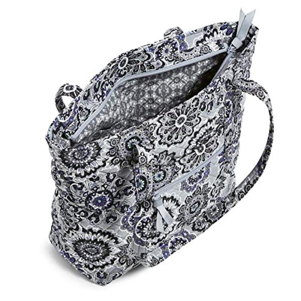 Vera Bradley Women's Cotton Small Vera Tote Bag, Tranquil Medallion - Recycled Cotton, One Size