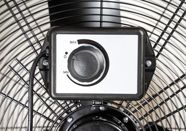 iLiving 36 Inches 16000 CFM Heavy Duty High Velocity Barrel Floor Drum Fan with DC Brushless Motor, Stepless Speed Adjustment for Workshop, Garage, Commercial or Industrial, UL Saf