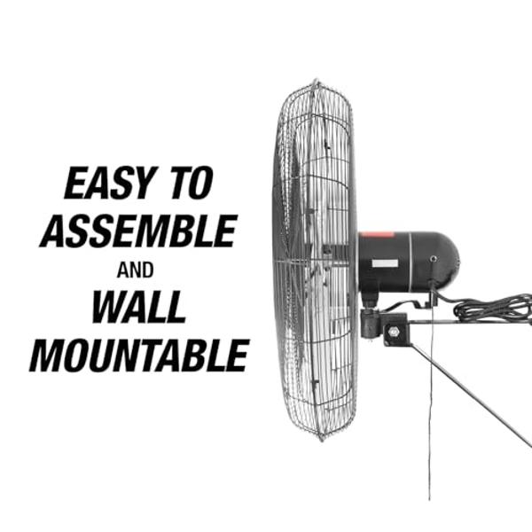 Xcity 20 Inch Industrial Floor Fan, 3-speed High Velocity Heavy-Duty Standing Fan, 180°Adjustable Tilt, Metal Construction and Aluminum Blades for Warehouse, Workshop, Factory, Gar