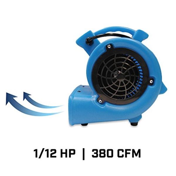 MOUNTO AM25AX 2-Speed 1/4 HP 4000 CFM 18-Inch Axial Fan Air Mover Blower with Roto-Mold Housing for Water Damage Restoration, Air Cooling, Ventilation, and Drying - Powerful Indust