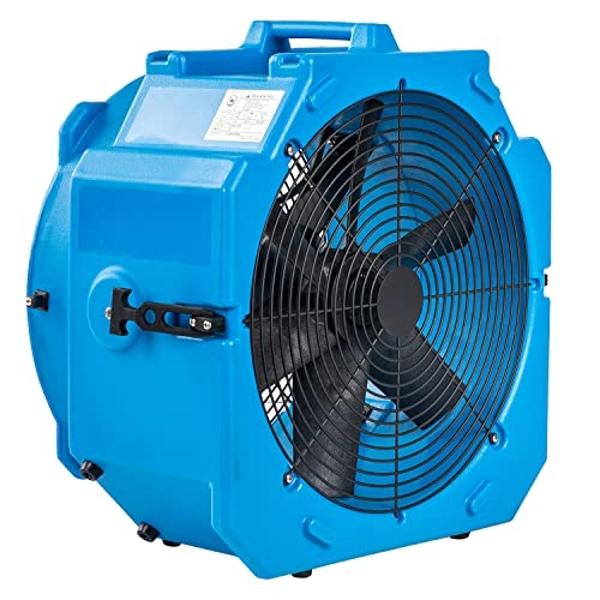 MOUNTO AM25AX 2-Speed 1/4 HP 4000 CFM 18-Inch Axial Fan Air Mover Blower with Roto-Mold Housing for Water Damage Restoration, Air Cooling, Ventilation, and Drying - Powerful Indust