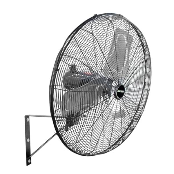 OEMTOOLS OEM24894 30" Outdoor Oscillating Wall Mount Fan, 3-Speed Wall Mounted Fan for Garage or Patio, 7200 CFM Airflow Heavy Duty Fan, Waterproof Industrial Fans Heavy Duty