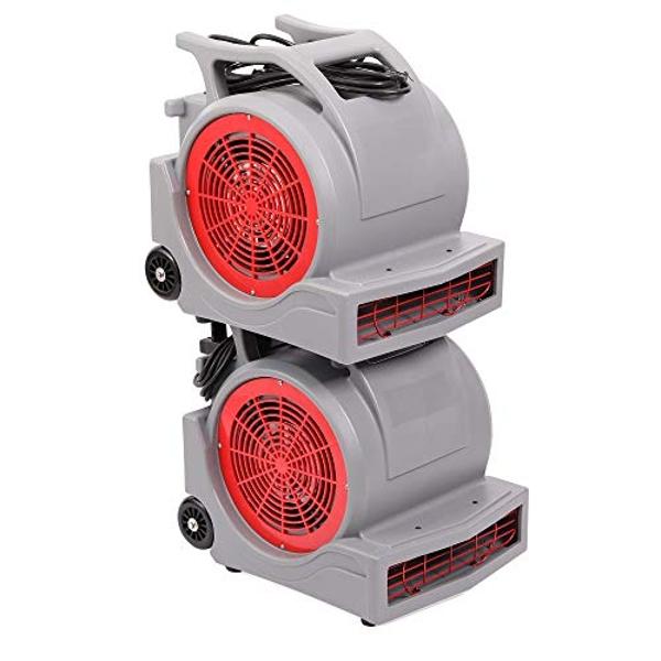 XPOWER X-400A Pro 1/4 HP 1600 CFM Centrifugal Air Mover, Carpet Dryer, Floor Fan, Blower, Daisy Chain, for Water Damage Restoration, Janitorial, Plumbing, Home Use,Blue