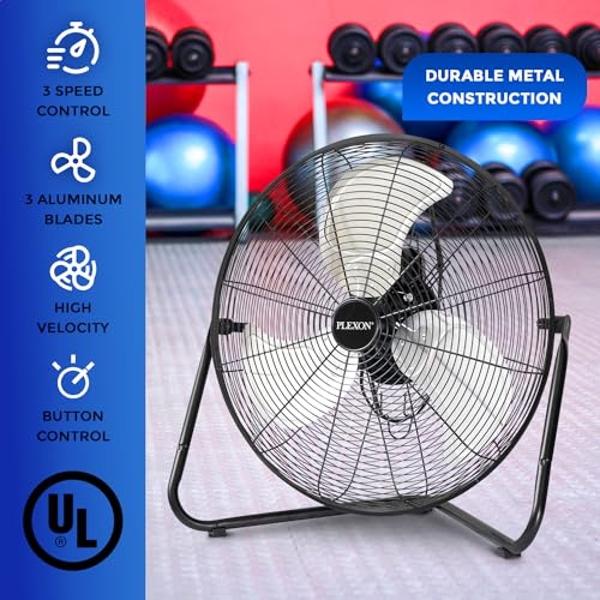 XPOWER X-400A Pro 1/4 HP 1600 CFM Centrifugal Air Mover, Carpet Dryer, Floor Fan, Blower, Daisy Chain, for Water Damage Restoration, Janitorial, Plumbing, Home Use,Blue