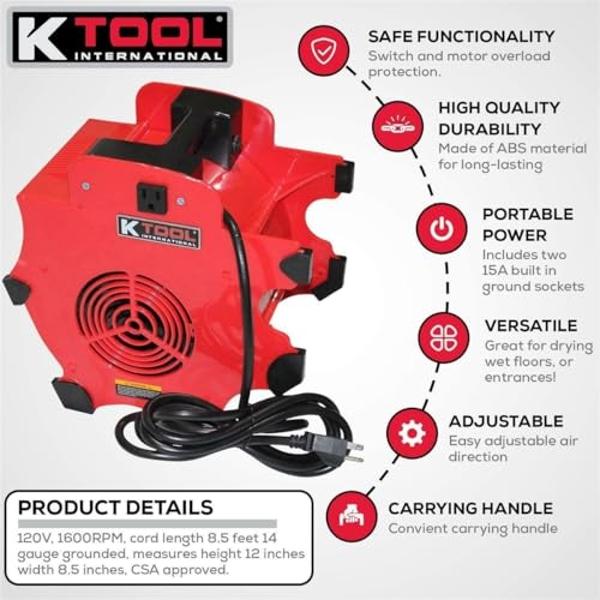 VEVOR 24" Industrial Drum Fan, 8900 CFM High Velocity Shop Fan with Stepless Speed Control, 360° Adjustable Tilt, Heavy Duty Floor Fan for Warehouse, Workshop, Commercial Use, 5ft 
