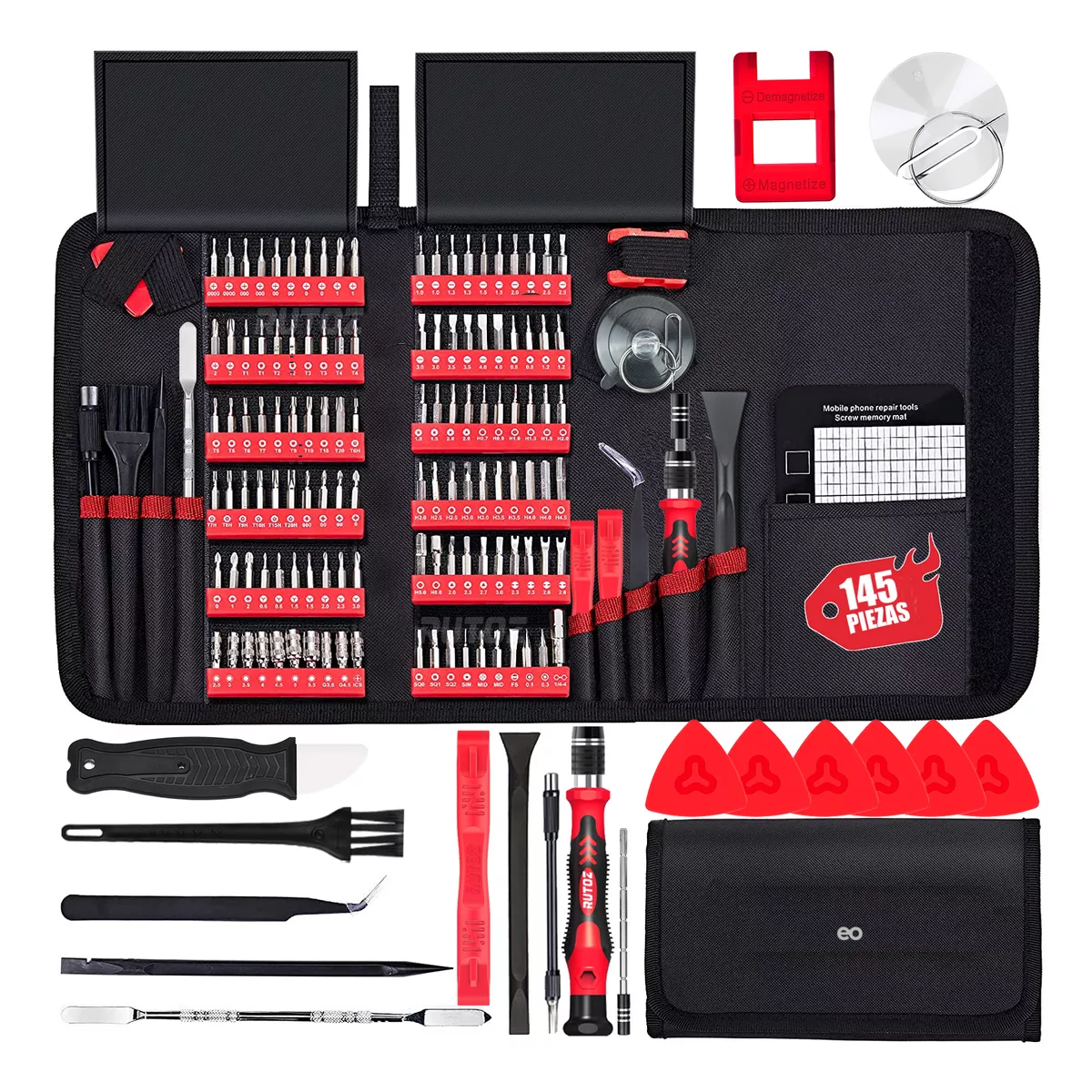 Kit De Desarmadores Juego De Destornillador Laptop Celular Rojo