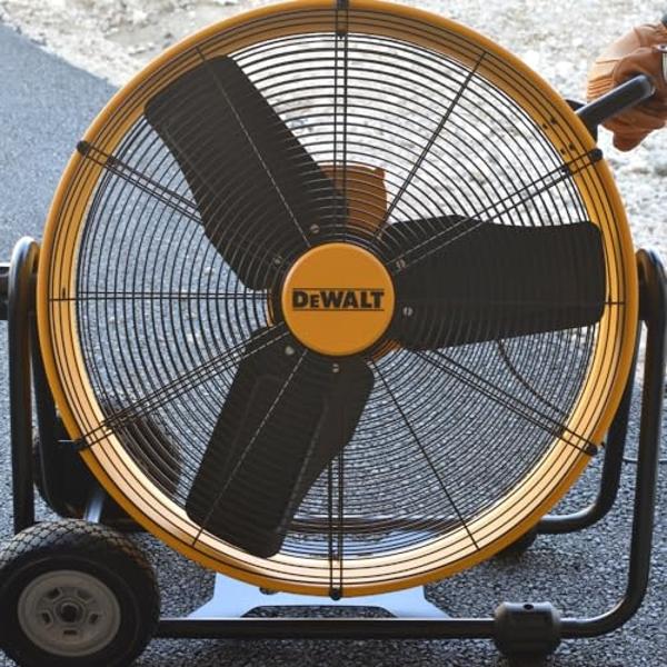 DEWALT DXF3080 High-Velocity 30" Industrial Drum Fan, 8000CFM, Heavy Duty Metal Fan for Floor, Barn, Warehouse