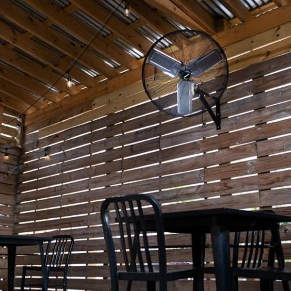 OEMTOOLS OEM24894 30" Outdoor Oscillating Wall Mount Fan, 3-Speed Wall Mounted Fan for Garage or Patio, 7200 CFM Airflow Heavy Duty Fan, Waterproof Industrial Fans Heavy Duty