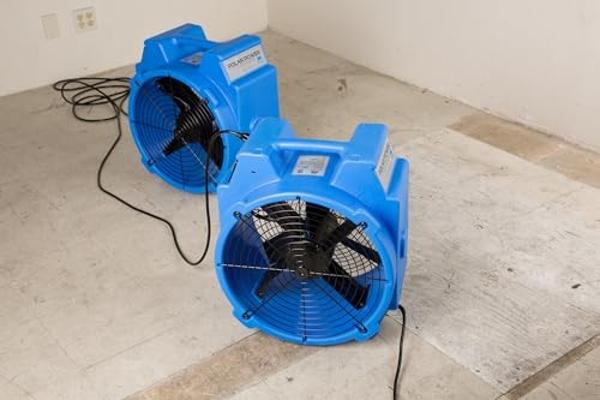 Uthfy 14000 CFM Heavy Duty Industrial Drum Fan, 30 Inch 550W High Velocity Floor Fan with 3 Speeds, 360° Tilt Metal Garage Fan for Warehouse, Commercial, Workshop, Factory and Base