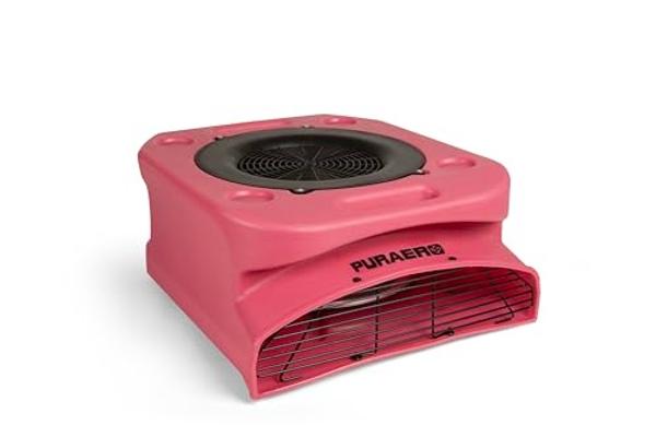 PURAERO Low Profile Air Mover Carpet Dryer Blower Floor Fan | 1/4 HP 1,100 CFM | for Crawlspaces, Attics, Basements, Bathrooms| Water Damage Restoration, Grow Rooms | PA-250-LP | R