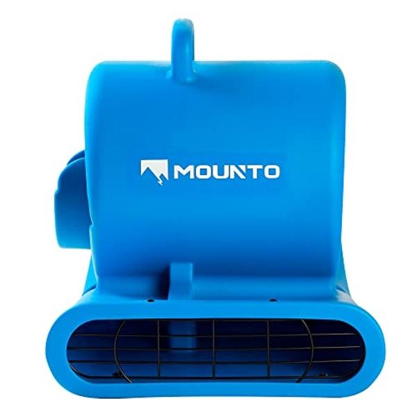 Mounto 1/3hp Air Mover 2000cfm Carpet Dryer Blower Floor Drying Fan - 3-Speed Air Mover w/Dual GFCI Outlet, 25ft Power Cord for Drying, Cooling, Air Circulation