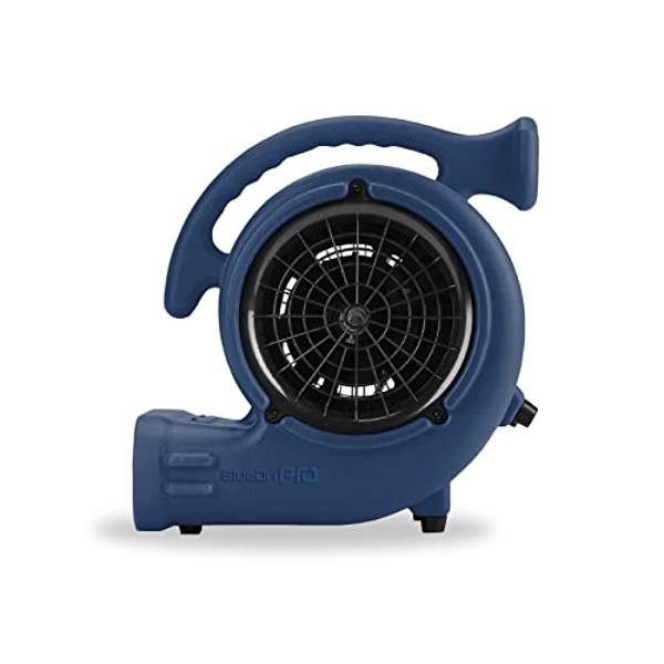 BlueDri 1/4 HP 900 CFM Air Mover for Water Damage Restoration Equipment Carpet Dryer Floor Blower Fan Home and Plumbing Use, BDP-25, Blue