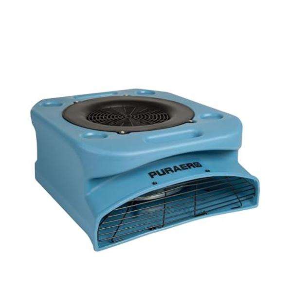 PURAERO Low Profile Air Mover Carpet Dryer Blower Floor Fan | 1/4 HP 1,100 CFM | for Crawlspaces, Attics, Basements, Bathrooms| Water Damage Restoration, Grow Rooms | PA-250-LP | B