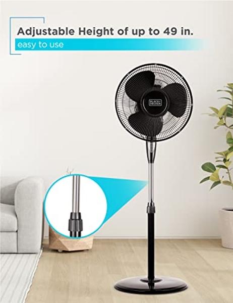 Air King 9126 16-Inch Adjustable Oscillating Pedestal Fan