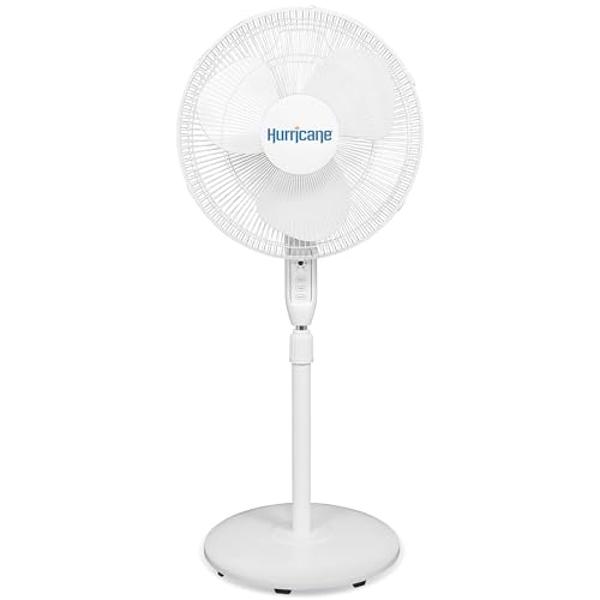 BLACK+DECKER 18-Inch Stand Fan with Pedestal Base, Height Adjustable Pedestal Fan with Remote and Touch Control Panel, Free Standing Fan with 90-Degree Oscillating and 3-Speed Sett