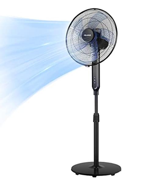 PELONIS Ventilatore A Piantana 16 Pollici Con Telecomando, Motore DC 35W Silenzioso, Oscillazione 360°