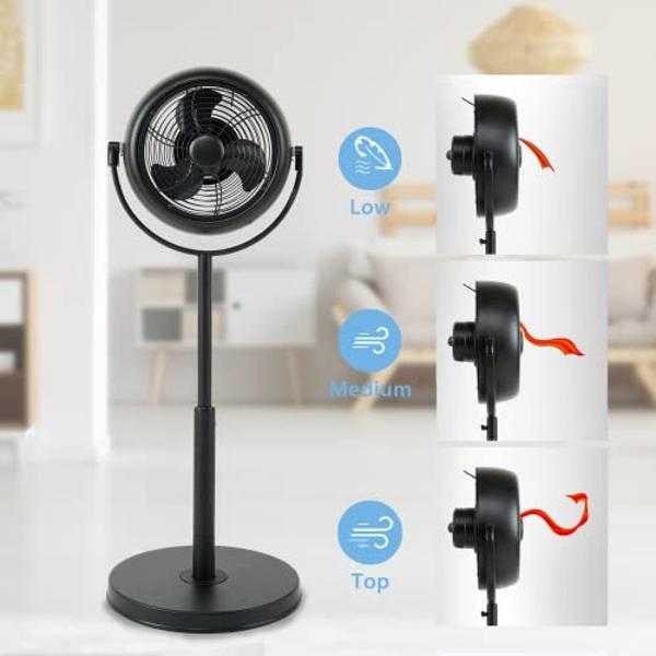 Comfort Zone Oscillating Pedestal Fan with Remote Control, Stand Fan, 18 inch, 3 Speed, Adjustable Height & Tilt, & Timer, Auto Shutoff, Ideal for Home, Bedroom & Office, Airflow 1