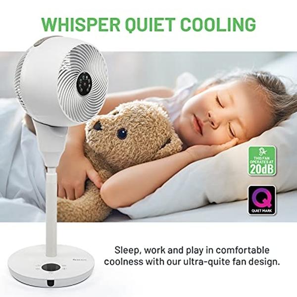 Meaco MeacoFan 1056P Pedestal fan, Air Circulator Award-winning, super-quiet, energy-efficient pedestal fan for bedroom and general home use