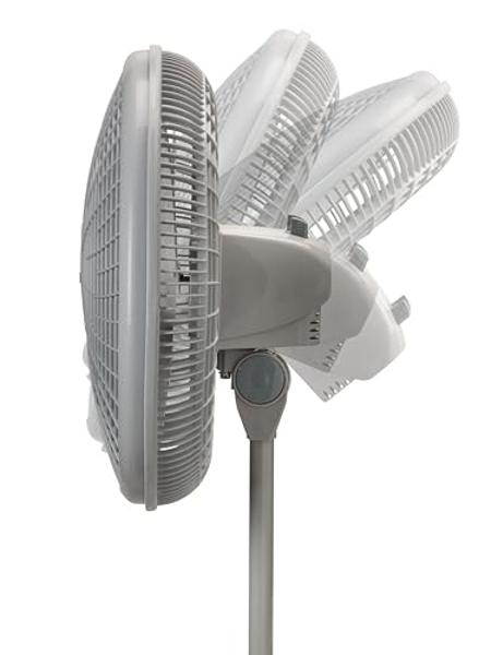 FUGOO 30'' Oscillating Pedestal Fan With Brushless DC Motor, Large Air Flow range From 3200CFM to 8800CFM, 4-Speed Heavy Duty Industrial Floor Fans for Factory, Commercial, Garage,