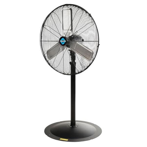Rowenta, Pedestal Fan, Turbo Silence Standing Floor Fan with Remote, 53 Inches, Ultra Quiet Fan for Bedroom, Oscillating, Portable, 5 Speeds, Refresh Up to 23-Feet VU5870, White, I