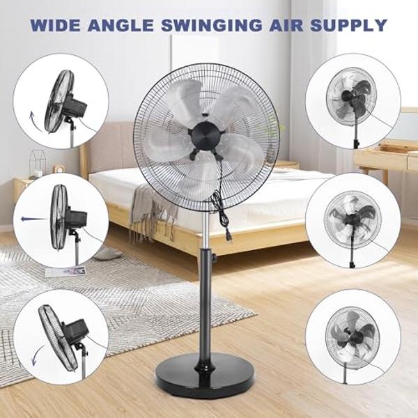 Shark FlexBreeze - Indoor & Outdoor Fan, Corded and Cordless, 2-in-1 Oscillating Pedestal and Tabletop, Up to 24-Hr Battery, FA202