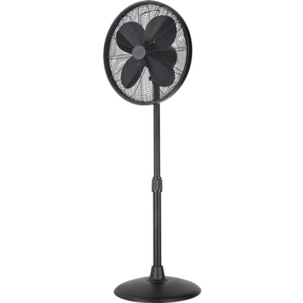 Good Housekeeping All-Metal (92654-MB) Oscillating 16" Conference Room Pedestal Stand Fan (Matte Black)