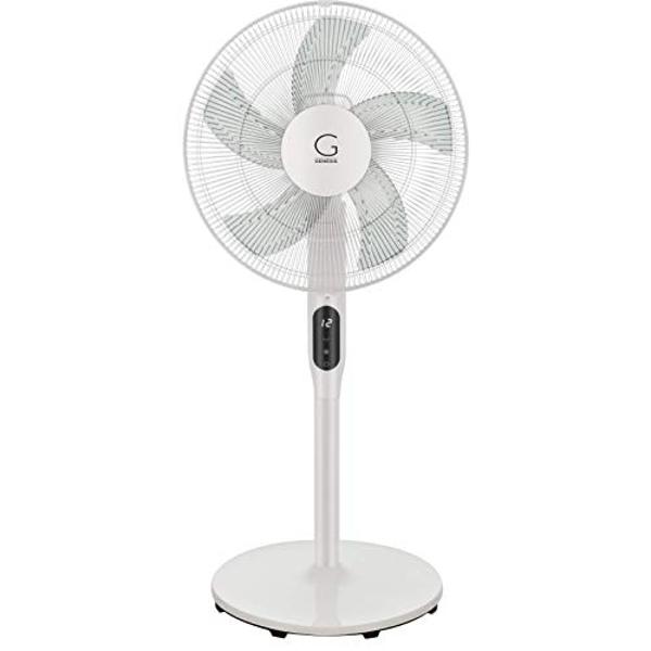 Genesis High Velocity 16 Inch DC Stand Fan with Super Silent Technology, and Remote