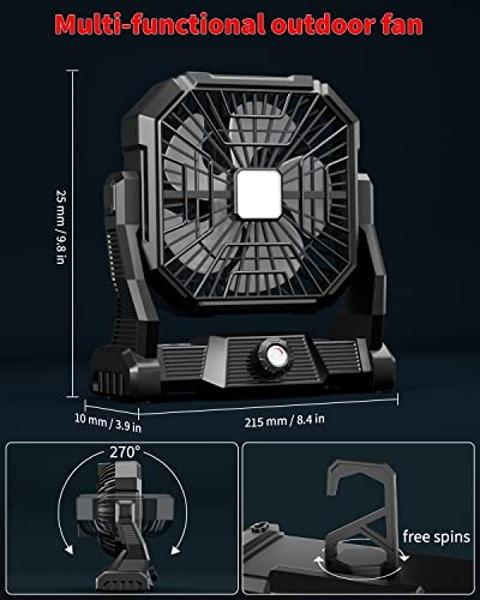 Nordmoose Travel Fan for Sleeping - Up To 16 Hours Battery Life - Small Desk Fan Cruise Ship Approved - Folding & Portable, Plug-In And Battery Powered