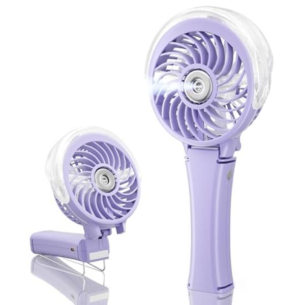 Mini Portable Fan 3 Pack, Cute Handheld Battery Operated Lightweight Small Personal Fan with 3 Speeds and USB Rechargeable Eyelash Fans for Stylish Girl Kids Women Men Office Outdo