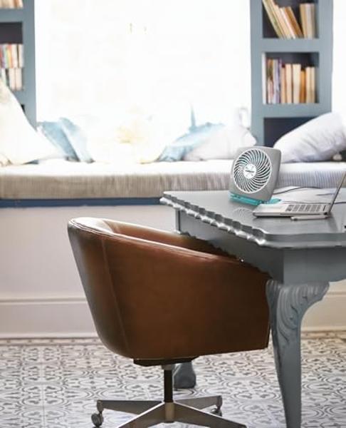 Vornado FIT Personal Air Circulator Fan with Fold-Up Design, Directable Airflow, Compact Size, Perfect for Travel or Desktop Use, Aqua