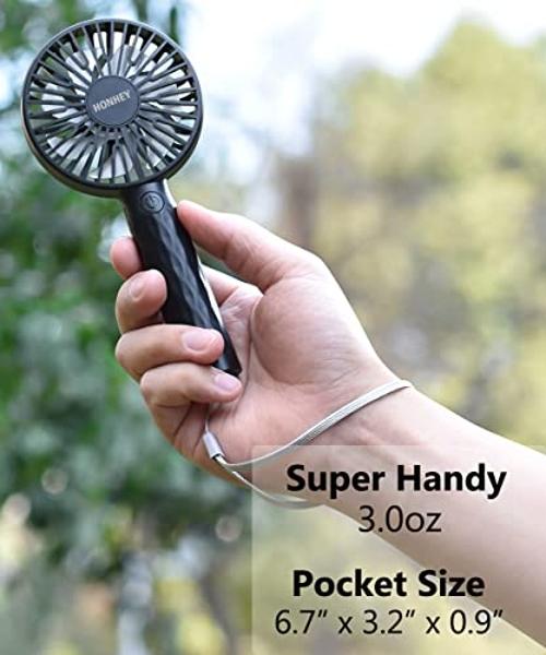 SLENPET 6 inch USB Desk Fan, 4 Speeds, Ultra-quiet, 90° Adjustment for Better Cooling, Portable Mini Powerful Desktop Table Fan, Small Personal Fan for Home Office, Metal Base, Bla