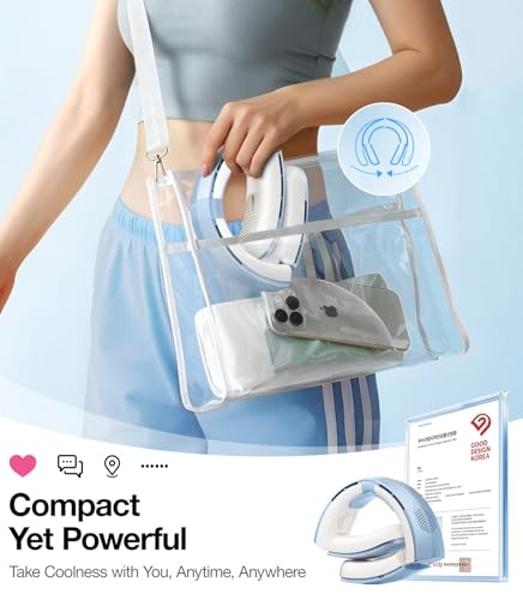 TORRAS COOLiTE Neck Fan, 8450 RPM Turbo Airflow, Neck Fans that Blow Cold Air with 14H Battery, Neck Fan Rechargeable, Lightweight & Foldable Neck Fans for Outdoor, Travel, Fathers