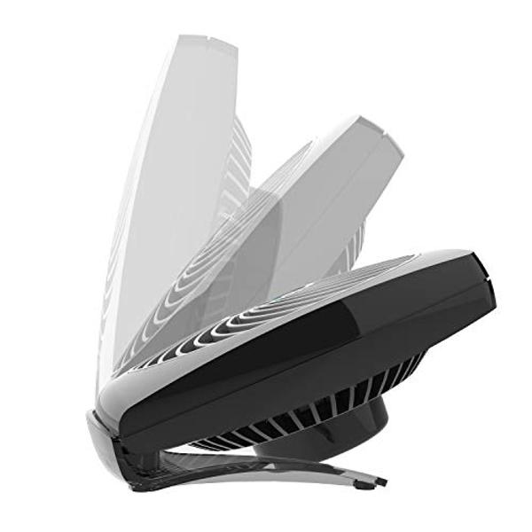 Clip on Fan 65 Hours Portable Desk Fan Rechargeable with LED Lights & Hooks 12000 Capacity Battery Operated Fan with Clips Small Desk Fan Mini Fans for Tents Travel Outdoor Camping