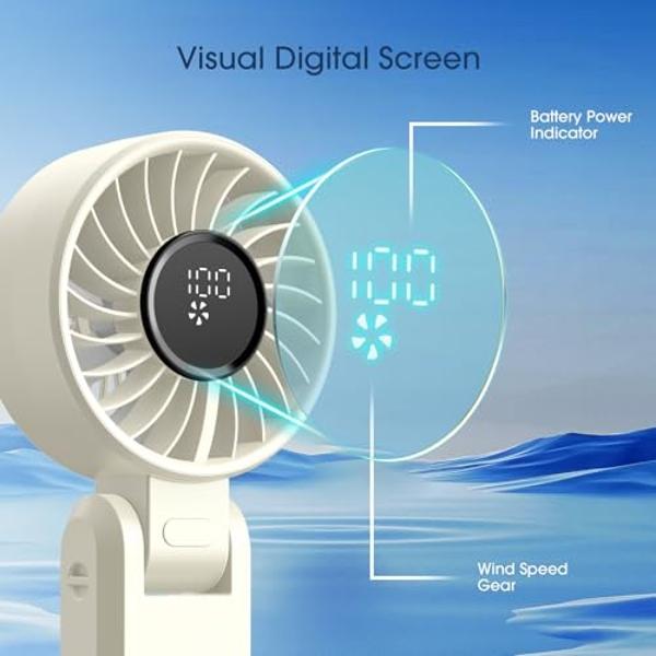 TOPPORTED 20000mAh Portable Camping Fan Rechargeable,Max 68 Hrs Runtime Battery Operated Tent Fans with LED Lantern,5 Wind Speeds,4 Timer Modes,Desk Fan for Travel,Power Outages (G