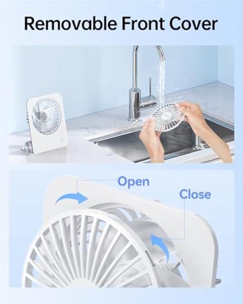 Socool 10000mAh Portable Waist Fan Clip on Wearable Belt Personal Fan Rechargeable Battery operated With 5 Speeds & Flashlight Neck Hands-Free 40H Cooling For Outdoor Camping Trave